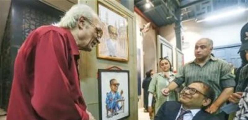 سفير نيبال سوشيل لامسال يفتتح معرض كاريكاتير فى حب «نجيب محفوظ» بمتحفه