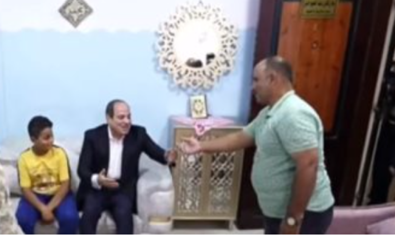 جابر الخواطر.. الرئيس السيسي يزور أسرة بقرية سدس الأمراء