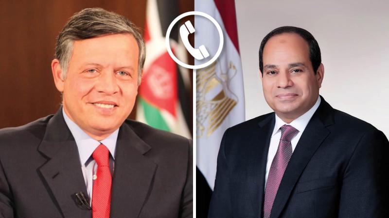 الرئيس السيسي وملك الأردن يتوافقان على الوصول لمسار تسوية للقضية الفلسطينية