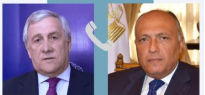 وزير الخارجية المصري يتلقي اتصالاً هاتفياً من وزير خارجية إيطاليا 