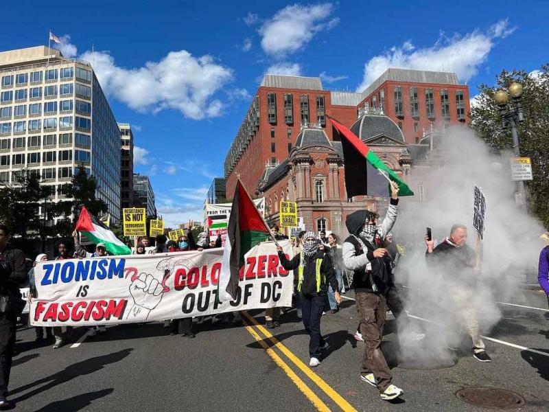 مظاهرات في واشنطن دعما لفلسطين 