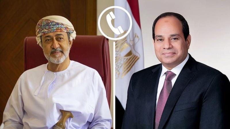 الرئيس السيسي يتلقى اتصالًا هاتفيًا من سلطان عمان بشأن الأوضاع في فلسطين