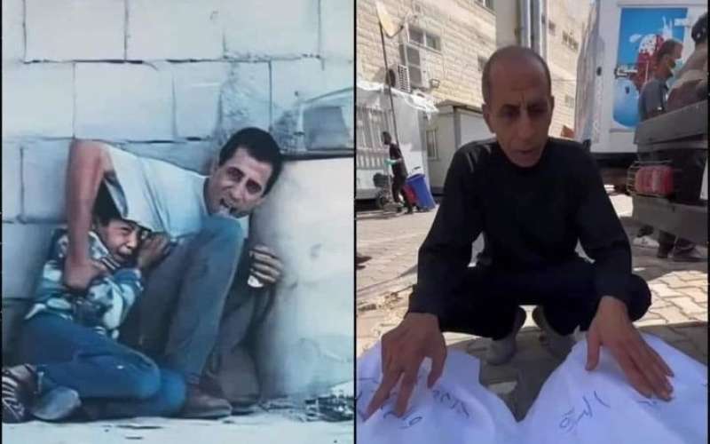 بعد 23 عام من القهر.. والد محمد الدرة يودع أشقاءه في صمت وهدوء