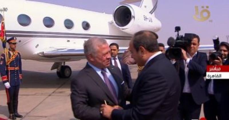 خلال استقبال الرئيس السيسي للعاهل الأردني 