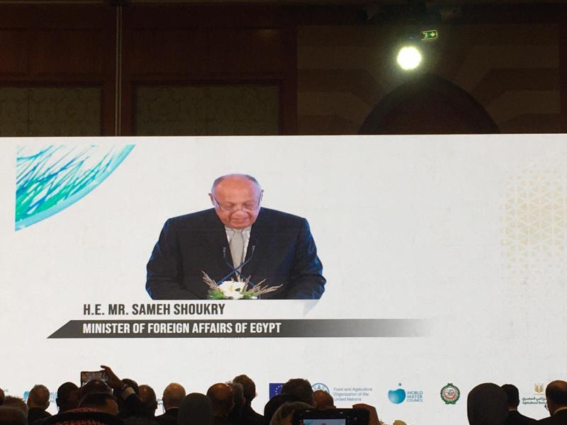 خلال كلمة وزير الخارجية بمؤتمر القاهرة للمياه