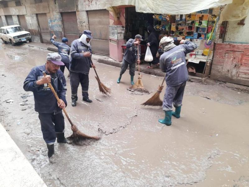 أمطار غزيرة على مدن وقرى كفرالشيخ