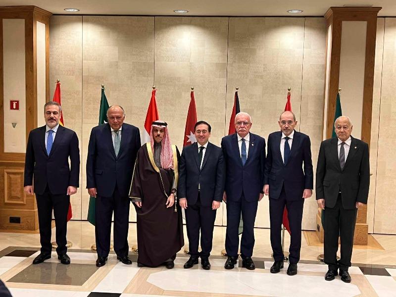 سامح شكرى وزير الخارجية خلال لقاء اللجنة العربية/ الاسلامية مع وزير خارجية اسبانيا