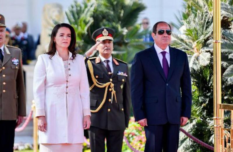 استقبال الرئيس عبد الفتاح السيسي لـ كاتالين نوفاك رئيسة المجر