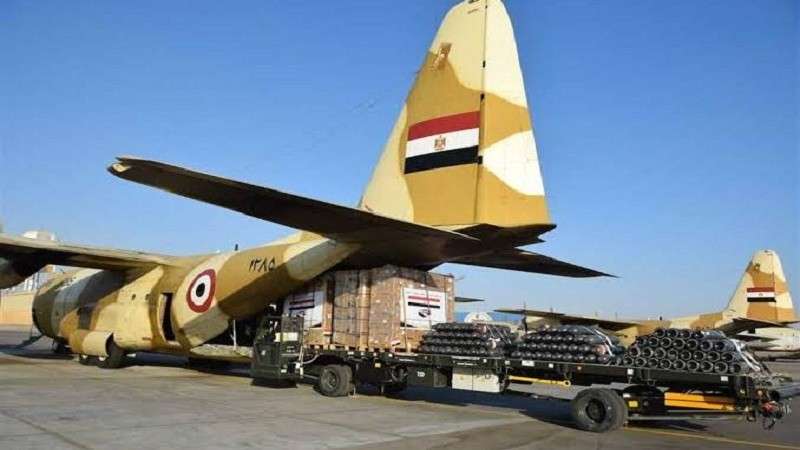 مطار العريش: 262 طائرة مساعدات لقطاع غزة حتي الأن
