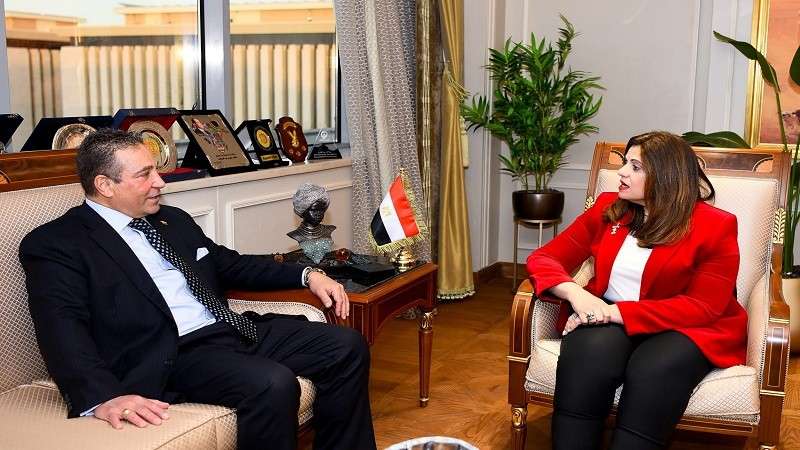 تفاصيل لقاء وزيرة الهجرة ورئيس شركة ”نت سينك” بشأن شركة المصريين بالخارج