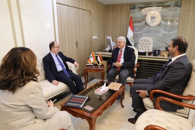 وزير التعليم العالي يستقبل السفير اللبناني بالقاهرة 