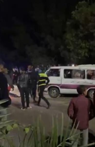 سائق النقل دخل فى العربيات وتسبب في سقوط الضحايا ..مدير الأمن يصل موقع الحادث