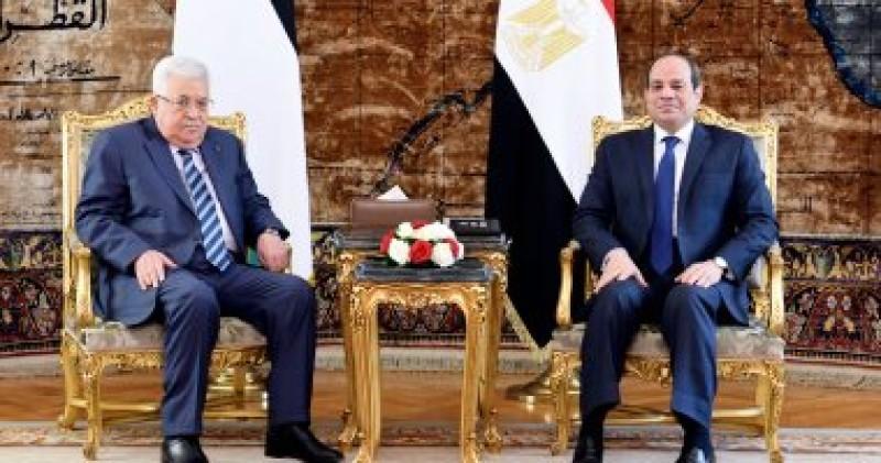 لقاء أبو مازن والرئيس السيسي في القاهرة 