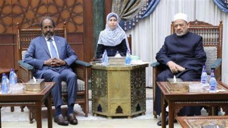 رئيس الصومال وشيخ الأزهر 