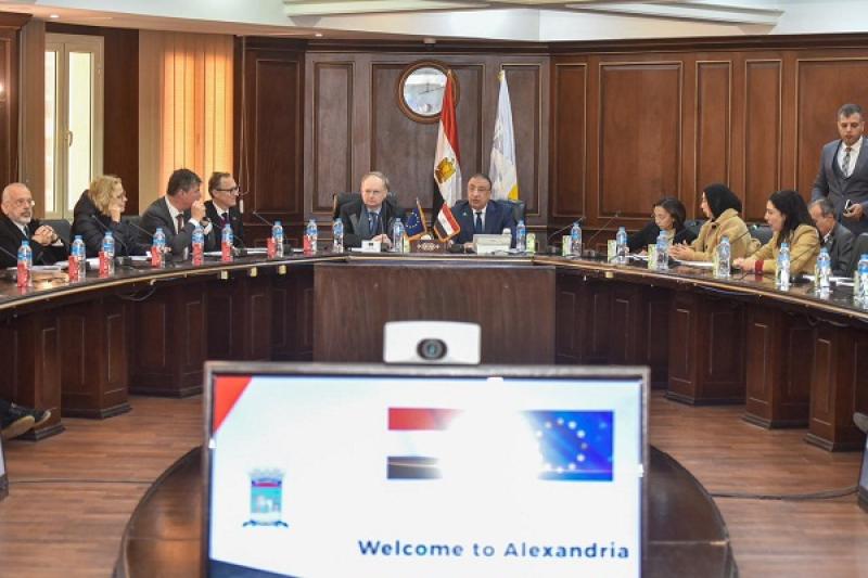 محافظ الإسكندرية يلتقي وفد الاتحاد الأوروبي لمناقشة سبل التعاون