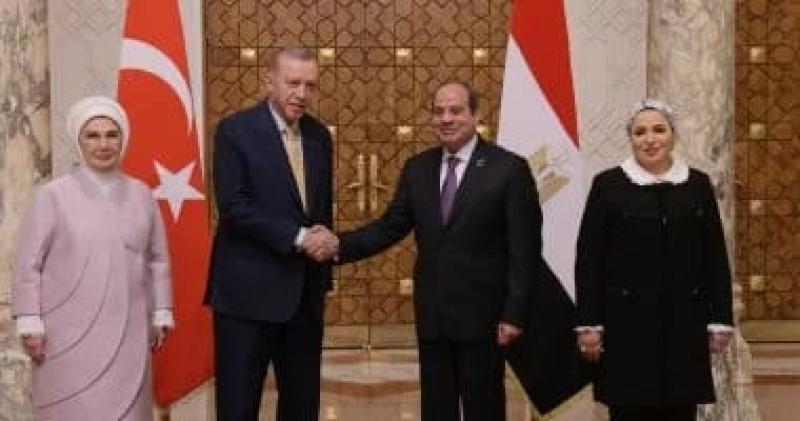 الرئيس عبدالفتاح السيسي والرئيس التركي رجب طيب