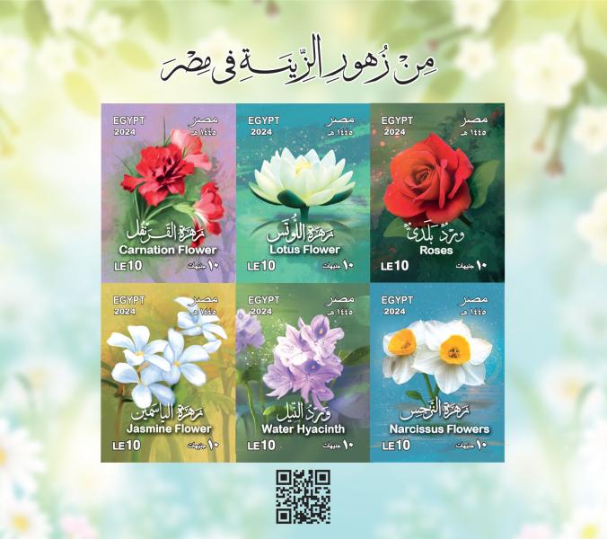 «القومي للبريد» تصدر بطاقة تذكارية لأبرز زهور الزينة في مصر