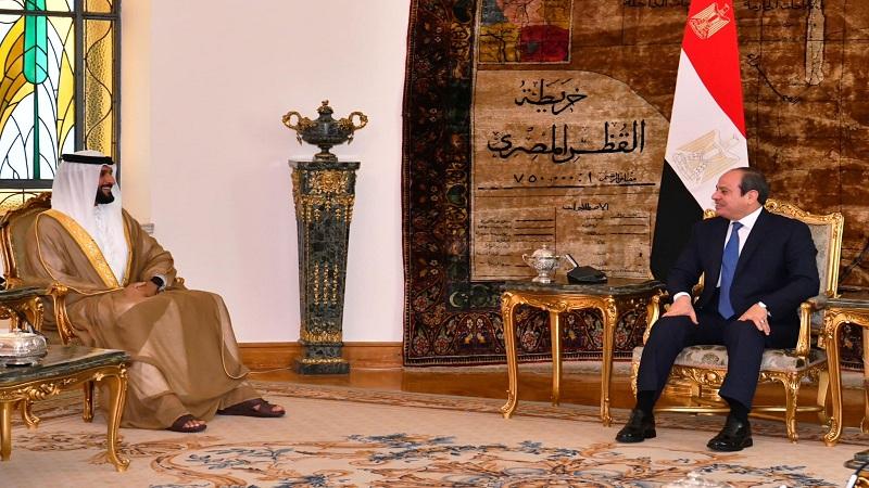 الرئيس السيسي يبحث مع مستشار الأمن الوطني في البحرين تطورات الوضع بغزة