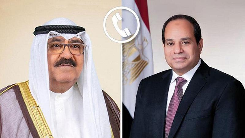 الرئيس السيسي وأمير الكويت يتبادلاً التهنئة بحلول شهر رمضان