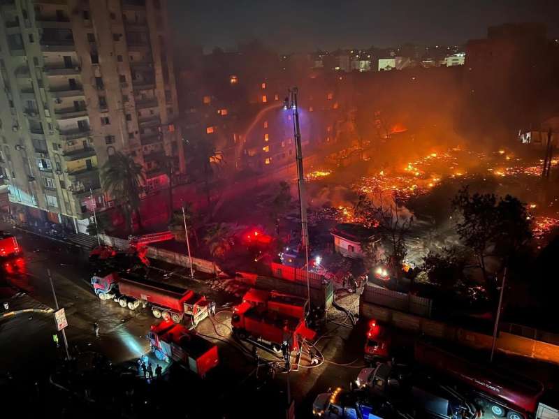 أول بيان من النيابة العامة بشأن حريق استديو الأهرام