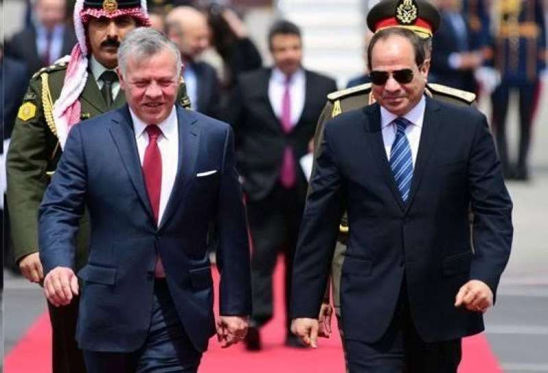 الرئيس السيسي والعاهل الأردني 