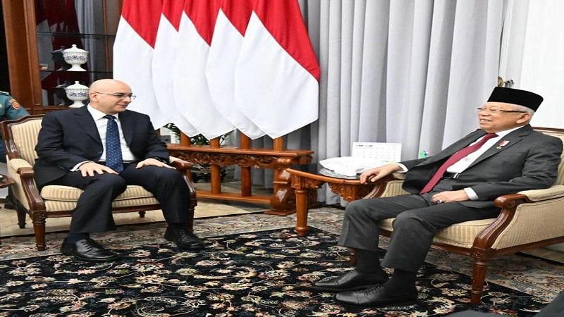 سفير مصر ونائب رئيس أندونسيا يبحثان الوضع في قطاع غزة