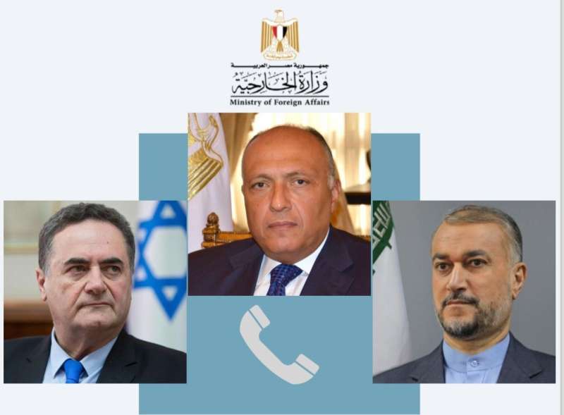 وزير الخارجية المصري ونظيريه الإيرانى والإسرائيلي