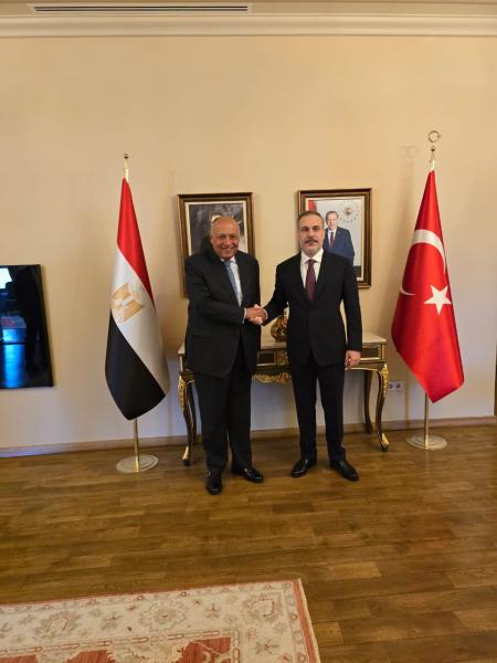 جلسة مباحثات مغلقة بين وزيري خارجية مصر وتركيا