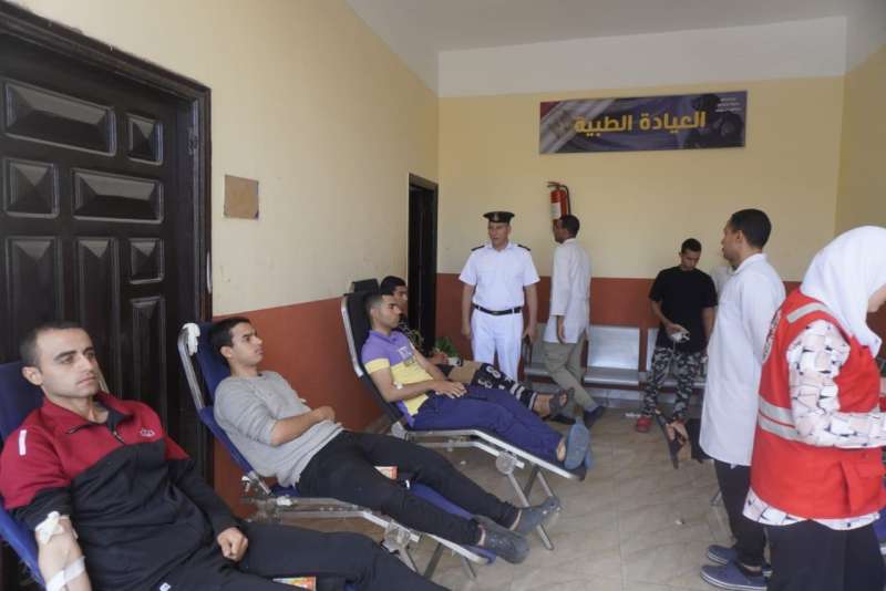 حملة للتبرع بالدم بمديرية أمن بورسعيد