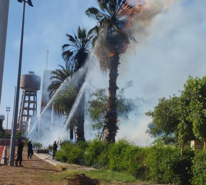 لا خسائر بالأرواح فى حريق المدرسة الثانوية بمدينة المنيا