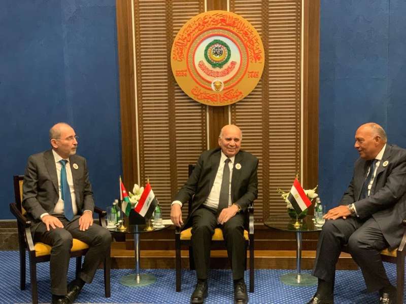 وزراء خارجية مصر والأردن والعراق