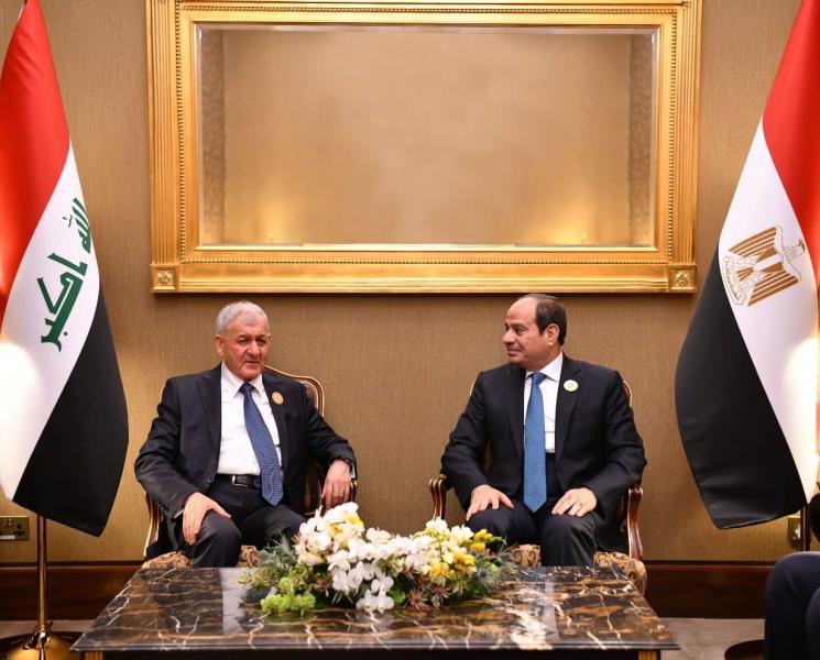 السيسي يؤكد لنظيره العراقي  دعم مصر لاستقرار بلاده ووحدة وسلامة أراضيه