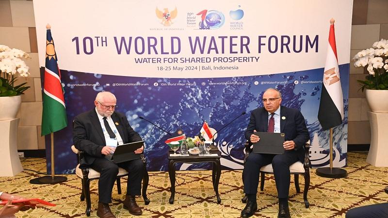 جانب من لقاء وزيرا المياه المصري والناميبي 
