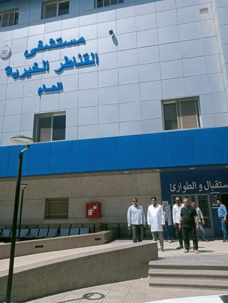 بالصور.. نائب رئيس القناطر الخيرية يتفقد المستشفى المركزي