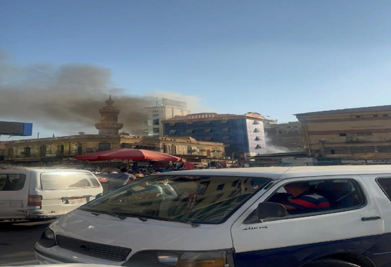 إخماد حريق هائل بشارع البورصة بمدينة طنطا