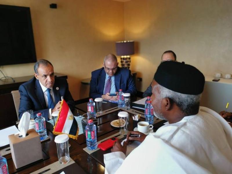 وزير الخارجية يلتقي بنظيره النيجيري خلال اجتماع الاتحاد الإفريقي والتجمعات الاقتصادية