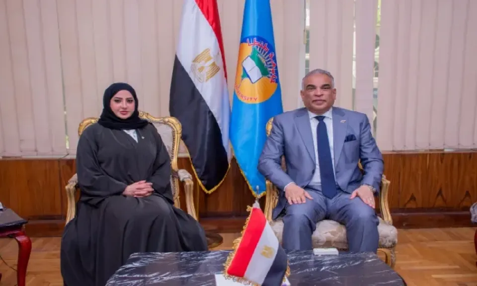 رئيس جامعة طنطا يستقبل المستشار الثقافى بسفارة مملكة البحرين