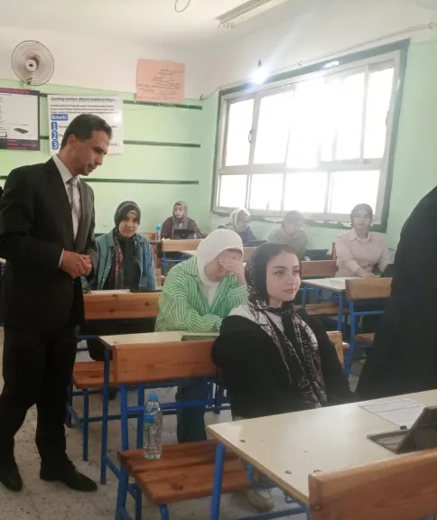 وكيل تعليم كفر الشيخ يتفقد امتحانات النقل ويؤكد على التشديد على ضوابط الامتحانات