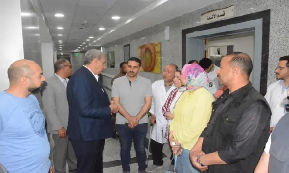 محافظ الغربية يتفقد مستشفى طنطا العام الجديد في أول أيام استقبال الطوارئ