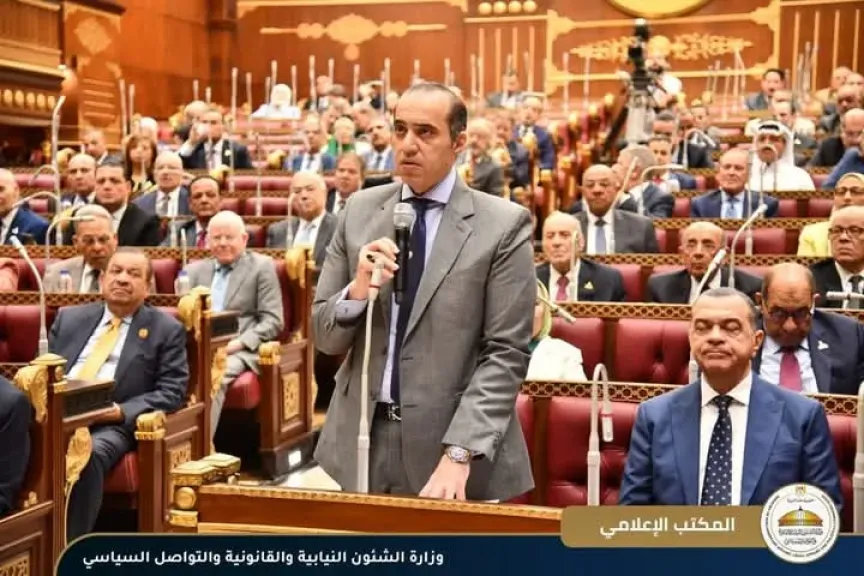 وزير الشئون النيابية يحضر جلسة مجلس الشيوخ بشأن دراسة الأثر التشريعي لقانون الضريبة على العقارات