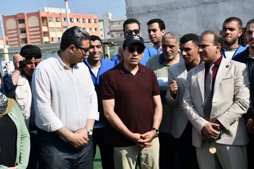 وزير الشباب والرياضة ومحافظ دمياط يتفقدان الطرح الاستثماري ومشروع الموهبة والبطل الأوليمبي بمركز شباب فارسكور