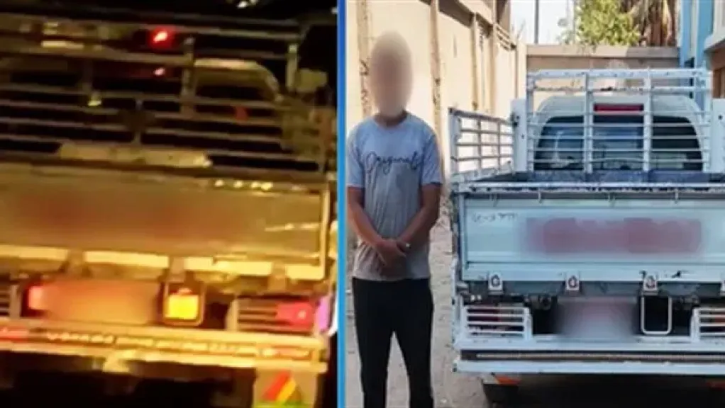 يعرض حياة المواطنين للخطر.. ضبط سائق سيارة يضع إشارة خلفية عالية الإضاءة