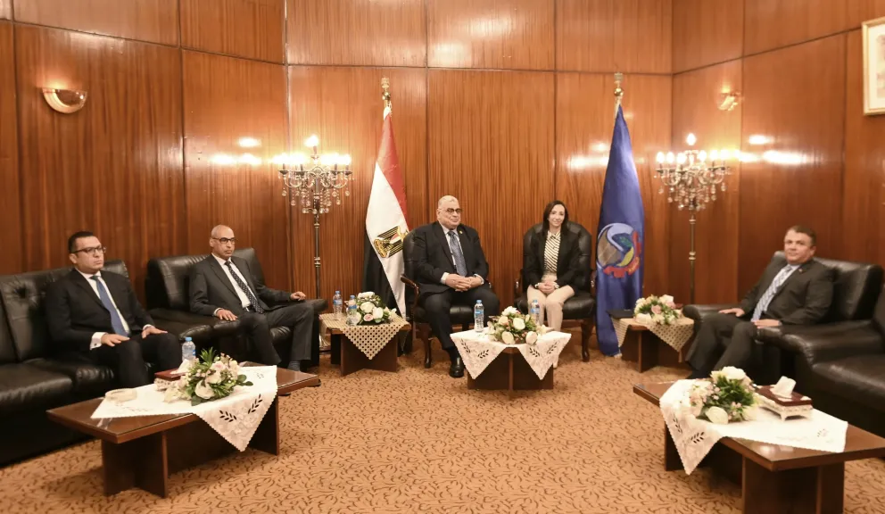 محافظ البحيرة تستقبل رئيس مجلس الدولة لافتتاح فرع ثوثيق مجمع محاكم مجلس الدولة بالبحيرة