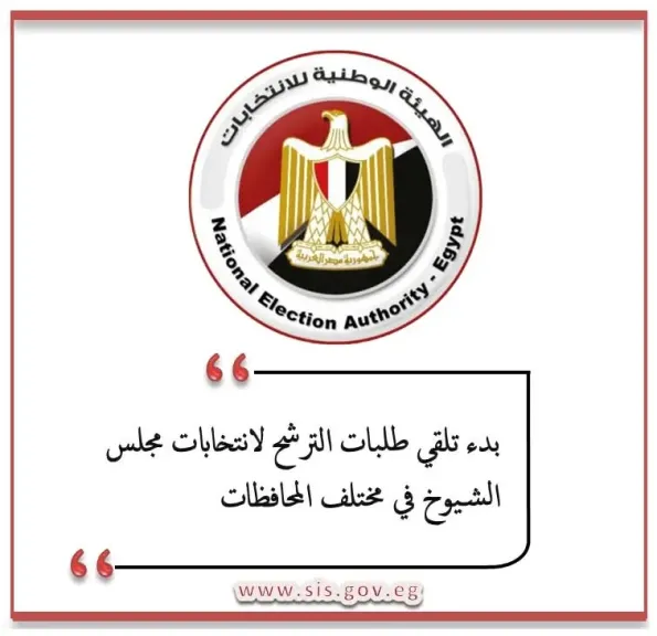 بدء تلقي طلبات الترشح لانتخابات مجلس الشيوخ في مختلف المحافظات