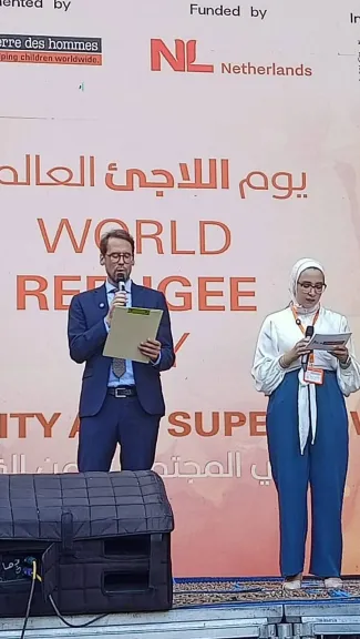 وزارة الشباب والرياضة تحتفل بيوم اللاجئ العالمي  بالتعاون مع هيئة تير دي زووم للوافدين بالنادي السويسري