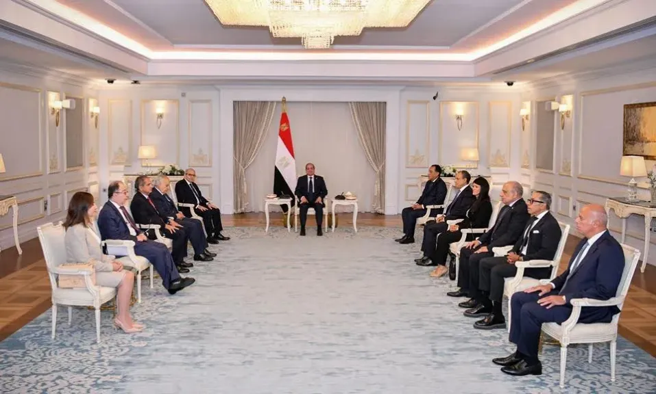 لقاء الرئيس السيسي والوفد اللبناني 