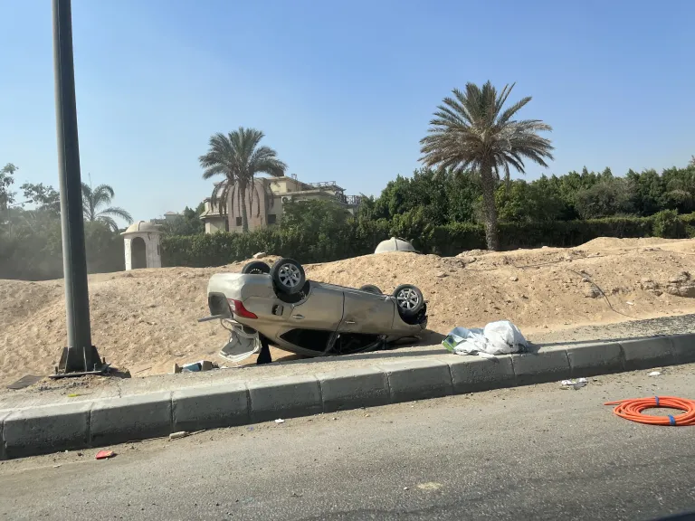 حادث طريق الواحات حدائق اكتوبر 