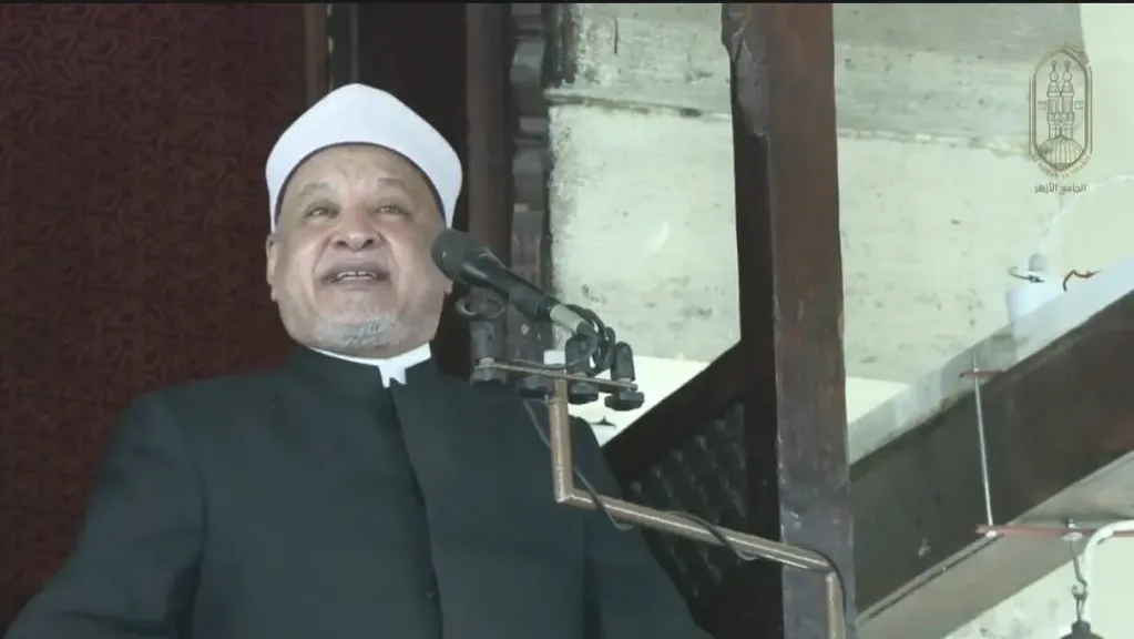 جانب من خطبة الجمعة بالجامع الأزهر،