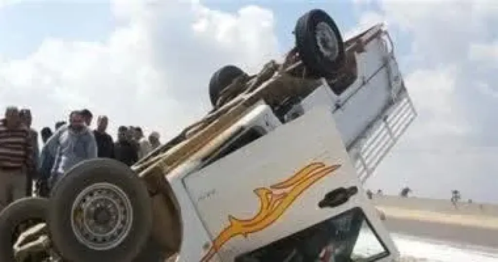 انقلاب سيارة ربع نقل 