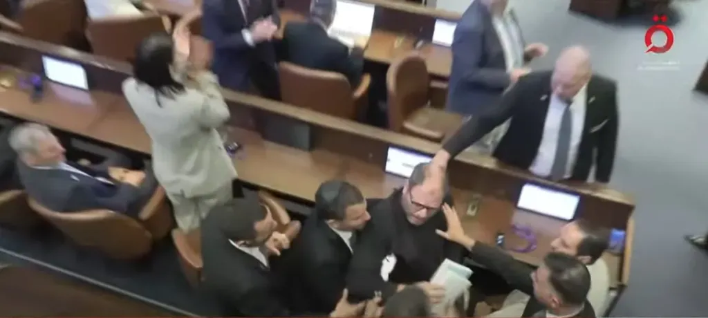 مشادات في الكنيست أثناء خطاب ترامب